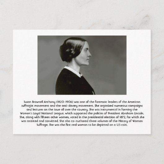 Susan B. Anthony - feminist Briefkaart (Voorkant)