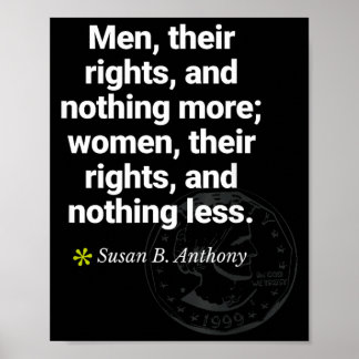 Susan B Anthony Feministische Gelijkheid Stemrecht Poster