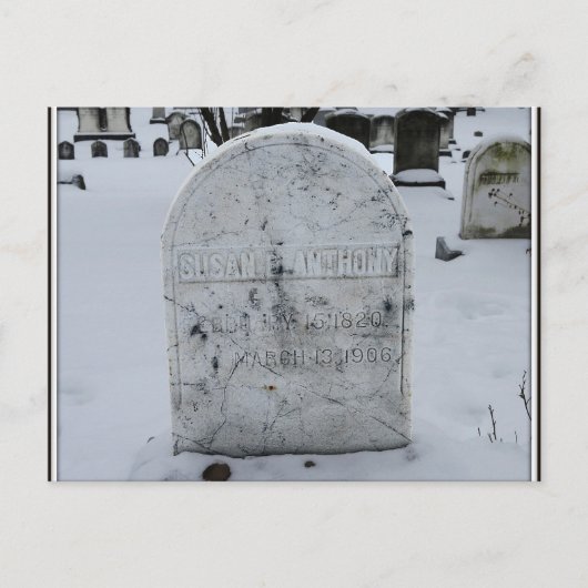 Susan B. Anthony Grave Headstone Briefkaart (Voorkant)