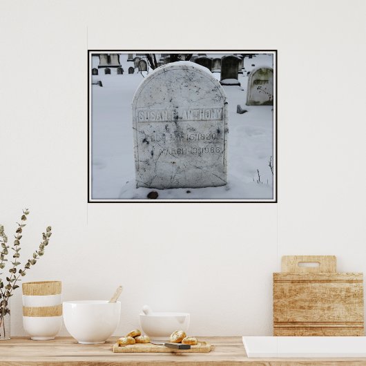 Susan B. Anthony Grave Headstone Poster (Keuken)