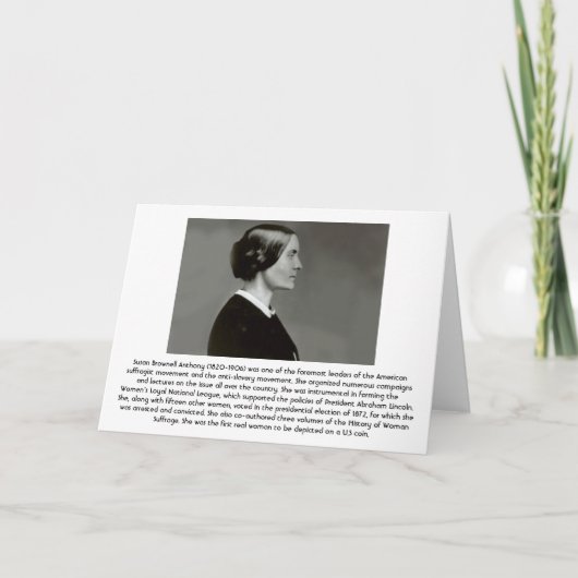 Susan B. Anthony Kaart (Voorkant)