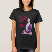 Susan B. Anthony Organiseren Agitate Educate T-shirt (Voorkant)