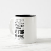 Susan B Anthony Pro Labor Union Quote Tweekleurige Koffiemok (Voorkant links)