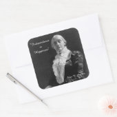 Susan B. Anthony Quote Onafhankelijkheid is geluk Vierkante Sticker (Envelop)
