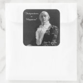 Susan B. Anthony Quote Onafhankelijkheid is geluk Vierkante Sticker (Tas)