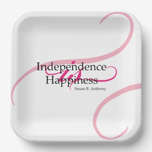 Susan B Anthony Quote Papieren Bordje (Voorkant)