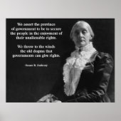 Susan B. Anthony Quote Poster (Voorkant)
