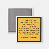 Susan B Anthony Quote Quality and Character Magneet (Voorkant / Achterkant)