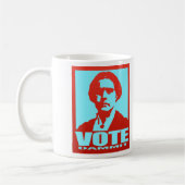Susan B. Anthony Vote Dammit Pop Art Red en Aqua Koffiemok (Links)