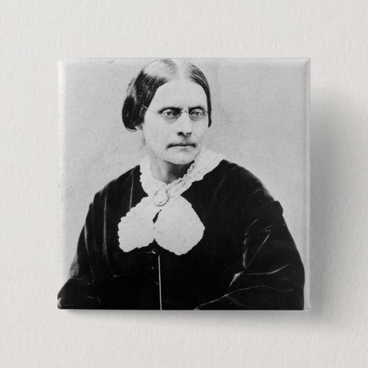 Susan Brownell Anthony c.1871 Vierkante Button 5,1 Cm (Voorkant)
