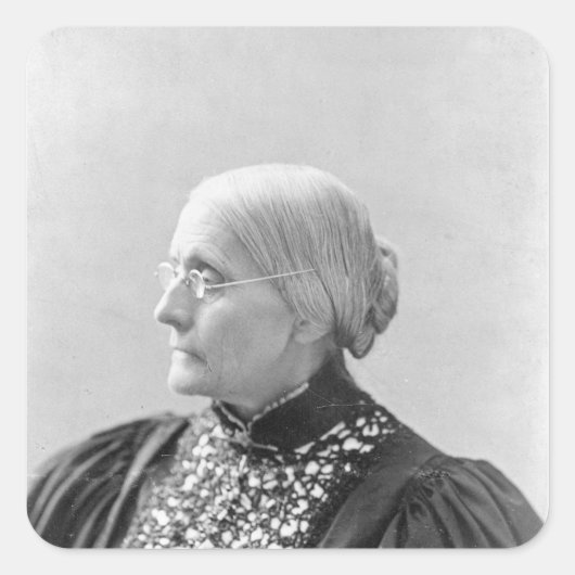 Susan Brownell Anthony c.1890-1906 Vierkante Sticker (Voorkant)