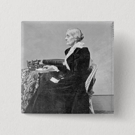 Susan Brownell Anthony Vierkante Button 5,1 Cm (Voorkant)