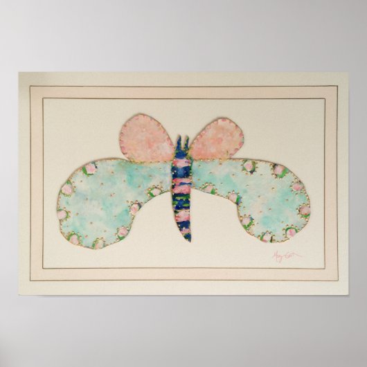 Susan Butterfly met French Mat Print (Voorkant)