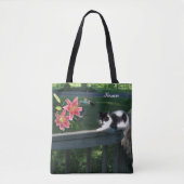 SUSAN-CAT-HUMMINGBIRD TOTE BAG (Voorkant)