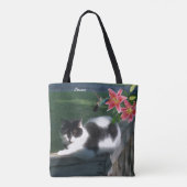 SUSAN-CAT-HUMMINGBIRD TOTE BAG (Achterkant)