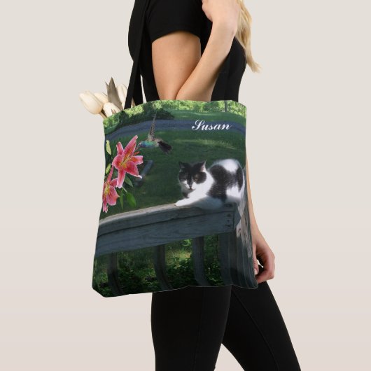 SUSAN-CAT-HUMMINGBIRD TOTE BAG (Dichtbij)