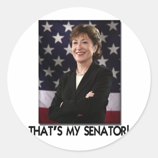 Susan Collins, dat is mijn senator! Ronde Sticker (Voorkant)