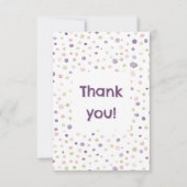 Susan Confetti Waterverf Stippen Dank u kaart (Voorkant)