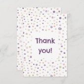 Susan Confetti Waterverf Stippen Dank u kaart (Voorkant / Achterkant)