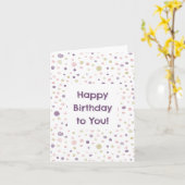 Susan Confetti Waterverf Stippen Verjaardag Kaart (Gele Bloem)