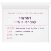 Susan Confetti Waterverf Stippen Verjaardag Uitnod (Binnen Horizontaal (Onder))