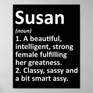 Susan Definitie Persoonlijke Naam Grappige Kerstmi Poster