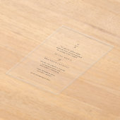 Susan Elegant Modern Wedding Acryl Uitnodigingen (Laagn)