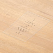 Susan Elegant Modern Wedding Save the Date Acryl Uitnodigingen (Laagn)