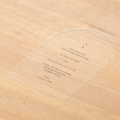 Susan Elegant Modern Wedding Save the Date Acryl Uitnodigingen (Laagn)