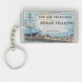Susan Fearing Clipper zeilschip 1900 Sleutelhanger