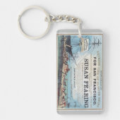 Susan Fearing Clipper zeilschip 1900 Sleutelhanger (Voorkant)
