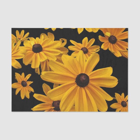 Susan Flowers Floral Tissue Paper (zwart-wit) Tissuepapier (Voorkant)