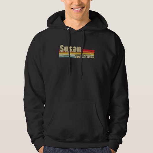 Susan Gift Naam Gepersonaliseerde Verjaardag Grapp Hoodie (Voorkant)