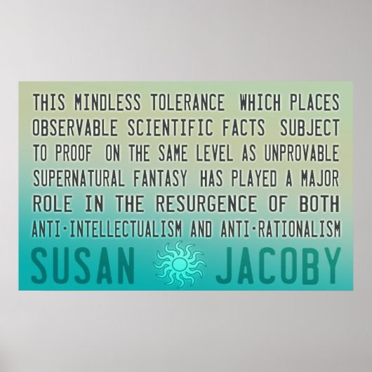 Susan Jacoby | Mindless Tolerance Poster (Voorkant)