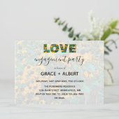 Susan LOVE Verloving Invitation Kaart (Staand voorkant)