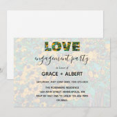 Susan LOVE Verloving Invitation Kaart (Voorkant / Achterkant)