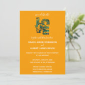 Susan LOVE Wedding Invitation Kaart (Staand voorkant)