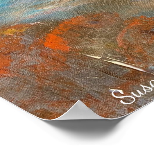 Susan Mains Turtle with Singing Fish Caribbean Poster (Hoek)