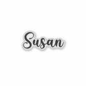 Susan Naam - Handgeschreven kalligrafie Sticker (Voorkant)