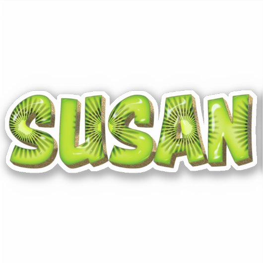 Susan Name Kiwi Design Aufkleber Sticker (Voorkant)