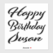 Susan Name Vorname black Sticker Geburtstag (Vel)