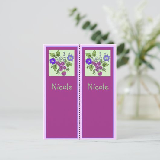 Susan Personalized Bladwijzer Briefkaart (Staand voorkant)