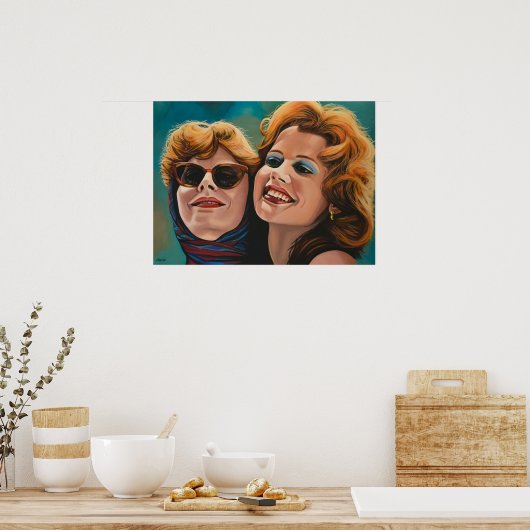 Susan Sarandon en Geena Davies alias Thelma en L Poster (Keuken)