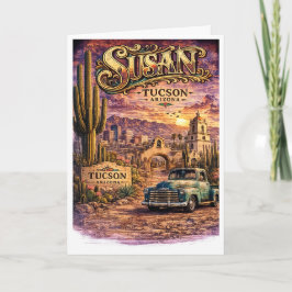Susan Tucson Arizona Gepersonaliseerd Zuidwesters Kaart