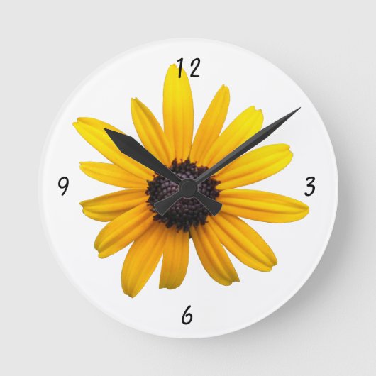 Susan Wall Clock met zwarte ogen Ronde Klok (Voorkant)