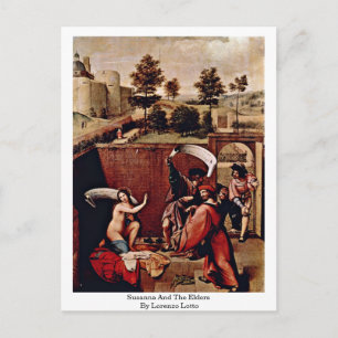 Susanna en de anderen van Lorenzo Lotto Briefkaart