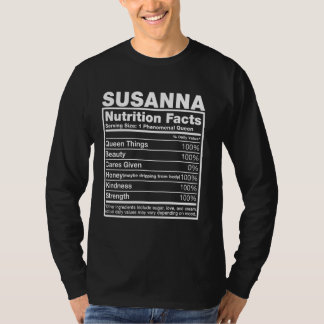 Susanna Nutrition Facts T-Shirt Susanna Naam Geboo