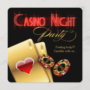 Susanne Vegas Casino Night Birthday Party Kaart