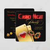 Susanne Vegas Casino Night Verjaardagsfeestje Kaart (Voorkant / Achterkant)