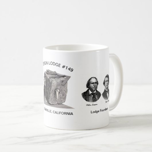 Susanville Masonic Lodge Founder mok (Voorkant rechts)